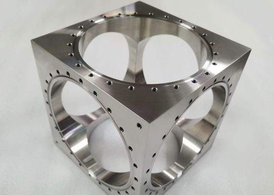 SS304 CNC Precision Machined Components CF50 6 Way Cross Vacuum Square